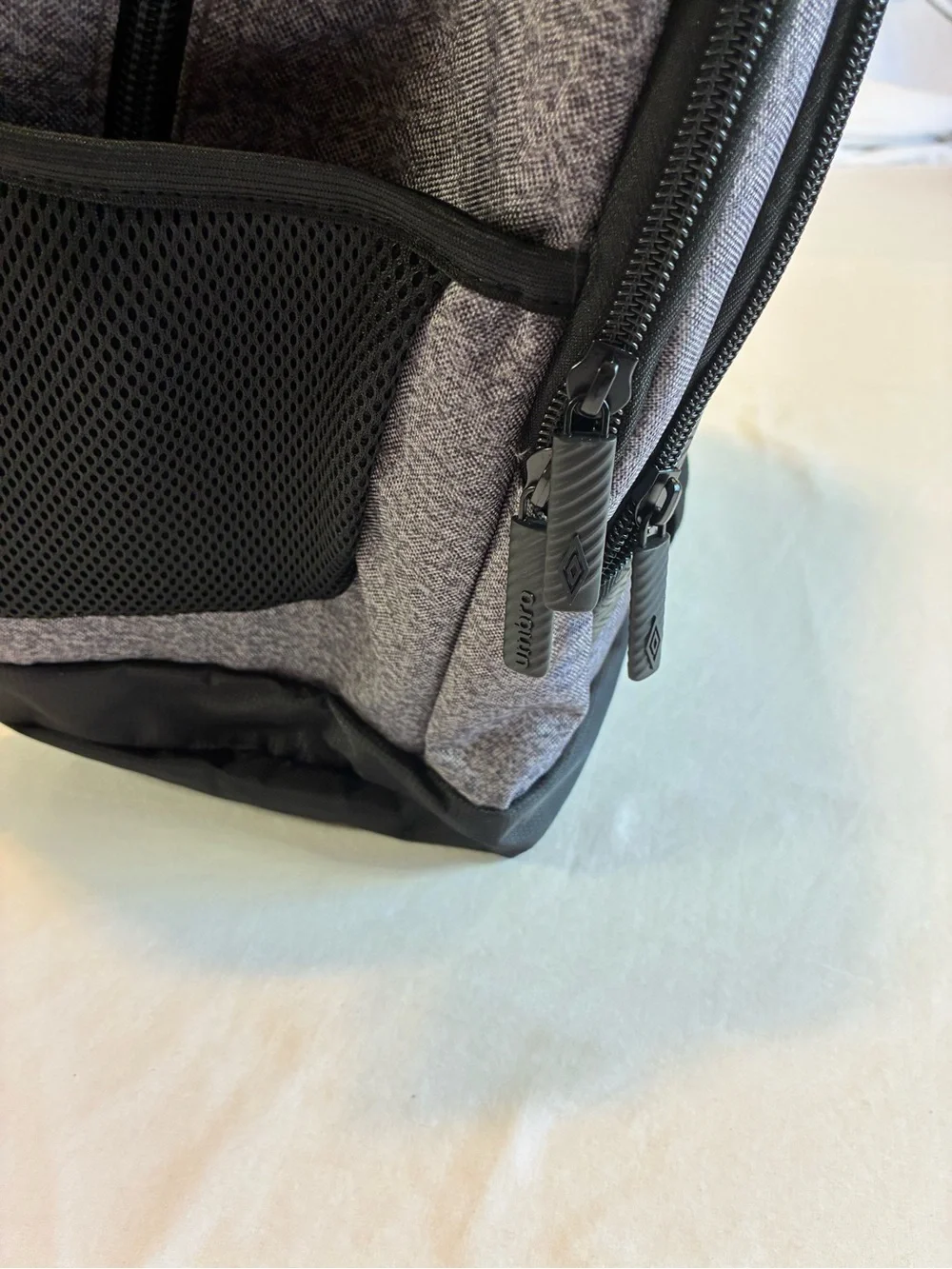 Umbro Heather Grey Padded Backpack with Laptop Compartment